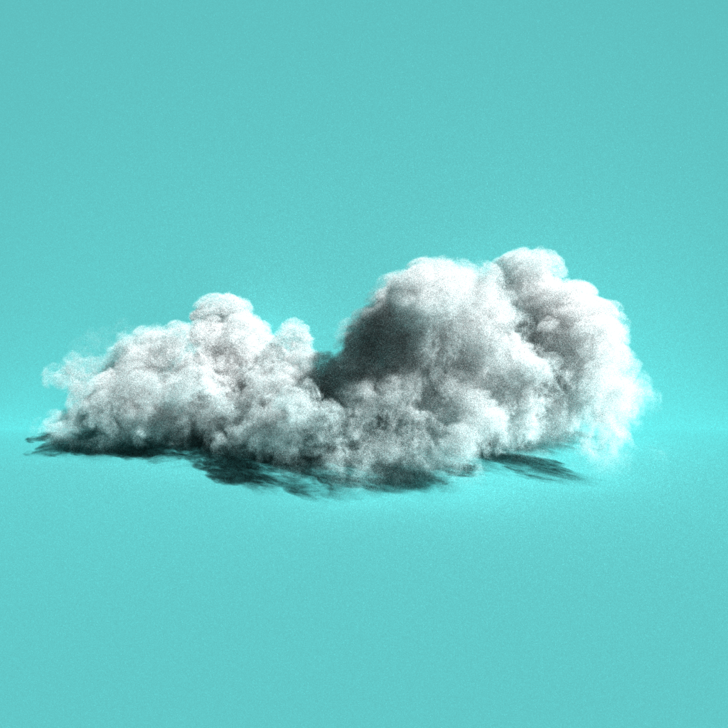 A pathtraced render of a cloud, created in Osmium